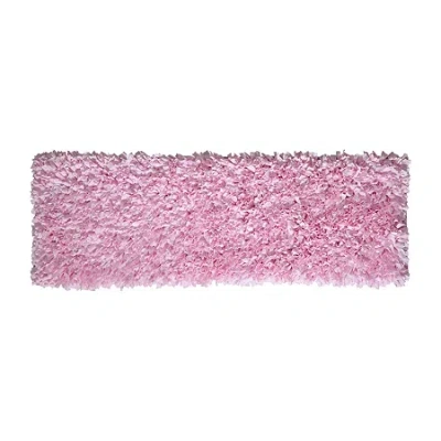 Home Weavers Inc Bella Premium Jersey Shaggy Bath Runner In Pink