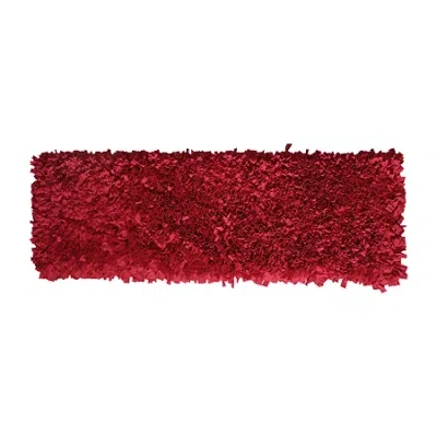 Home Weavers Inc Bella Premium Jersey Shaggy Bath Runner In Red