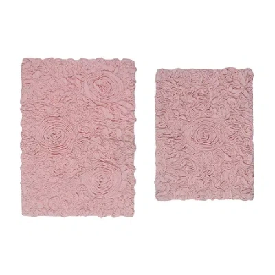 Home Weavers Inc Bellflower 2-pc. Quick Dry Bath Rug Set In Pink