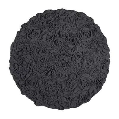 Home Weavers Inc Bellflower 22 Inch Round Bath Rug In Gray