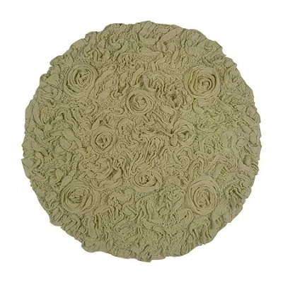 Home Weavers Inc Bellflower 22 Inch Round Bath Rug In Green