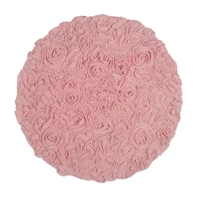 Home Weavers Inc Bellflower 22 Inch Round Bath Rug In Pink