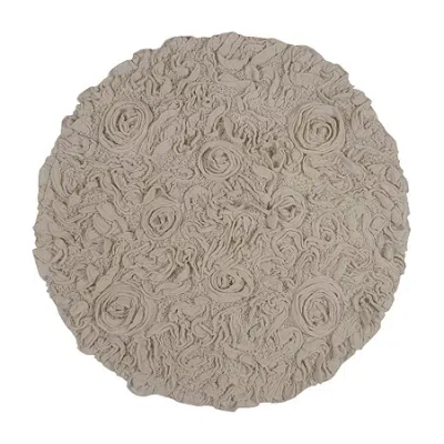 Home Weavers Inc Bellflower 22 Inch Round Bath Rug In Sand