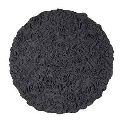 Home Weavers Inc Bellflower 30 Inch Round Bath Rug In Gray