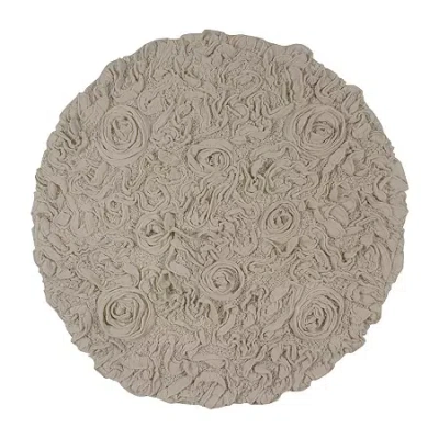 Home Weavers Inc Bellflower 30 Inch Round Bath Rug In Sand