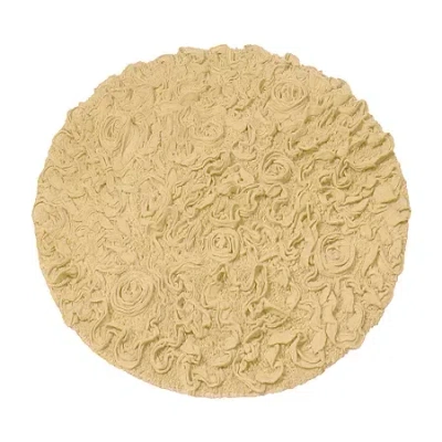 Home Weavers Inc Bellflower 30 Inch Round Bath Rug In Yellow