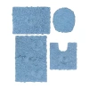 Home Weavers Inc Bellflower 4-pc. Quick Dry Bath Rug Set In Blue