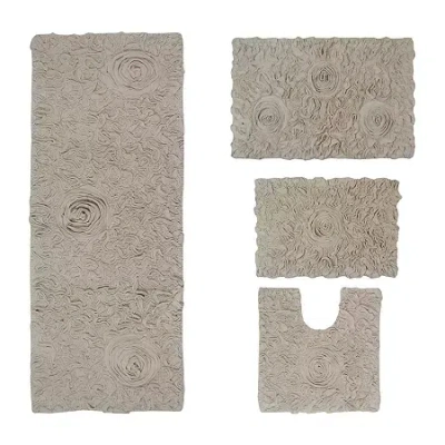 Home Weavers Inc Bellflower 4-pc. Quick Dry Bath Rug Set In Sand