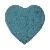 Home Weavers Inc Bellflower Heart Bath Rug In Blue