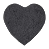 Home Weavers Inc Bellflower Heart Bath Rug In Gray