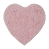 Home Weavers Inc Bellflower Heart Bath Rug In Pink