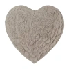 Home Weavers Inc Bellflower Heart Bath Rug In Sand