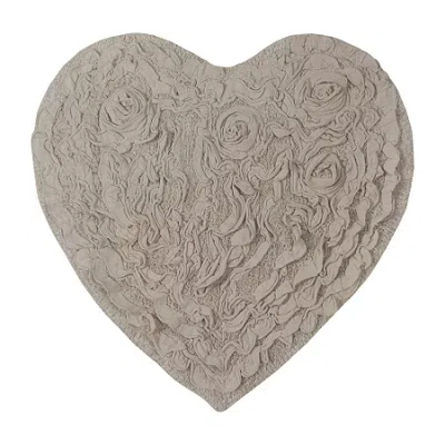 Home Weavers Inc Bellflower Heart Bath Rug In Sand