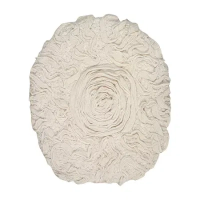 Home Weavers Inc Bellflower Lid Cover In White