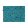 Home Weavers Inc Bellflower Quick Dry 17x24 Inch Bath Rug In Blue