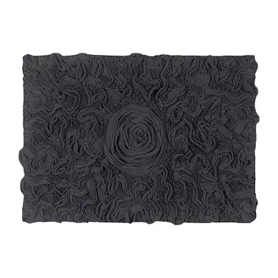 Home Weavers Inc Bellflower Quick Dry 17x24 Inch Bath Rug In Gray