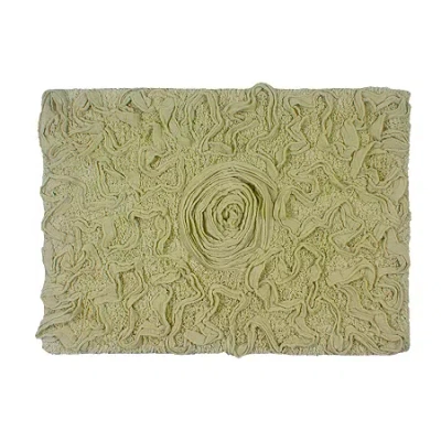 Home Weavers Inc Bellflower Quick Dry 17x24 Inch Bath Rug In Green
