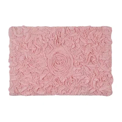 Home Weavers Inc Bellflower Quick Dry 17x24 Inch Bath Rug In Pink