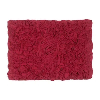 Home Weavers Inc Bellflower Quick Dry 17x24 Inch Bath Rug In Red