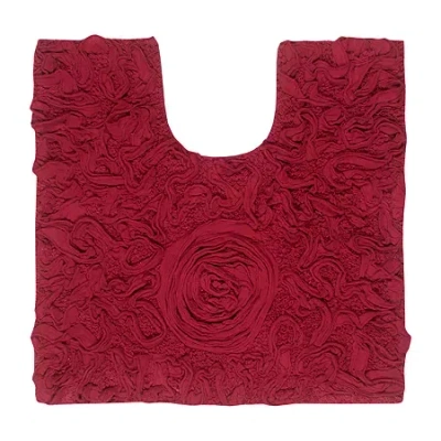 Home Weavers Inc Bellflower Quick Dry 20x20 Inch Bath Rug In Red