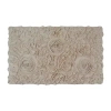 Home Weavers Inc Bellflower Quick Dry 21x34 Inch Bath Rug In Sand