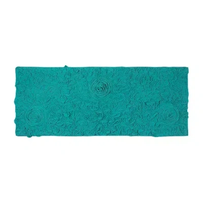 Home Weavers Inc Bellflower Quick Dry 21x54 Inch Bath Rug In Blue
