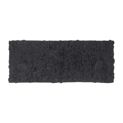 Home Weavers Inc Bellflower Quick Dry 21x54 Inch Bath Rug In Gray