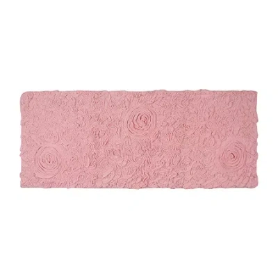 Home Weavers Inc Bellflower Quick Dry 21x54 Inch Bath Rug In Pink