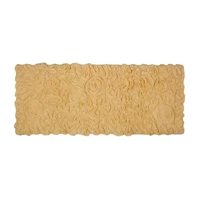 Home Weavers Inc Bellflower Quick Dry 21x54 Inch Bath Rug In Yellow