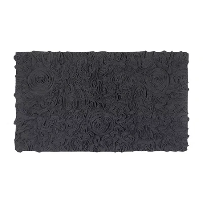 Home Weavers Inc Bellflower Quick Dry 24x40 Inch Bath Rug In Gray