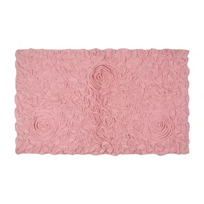 Home Weavers Inc Bellflower Quick Dry 24x40 Inch Bath Rug In Pink