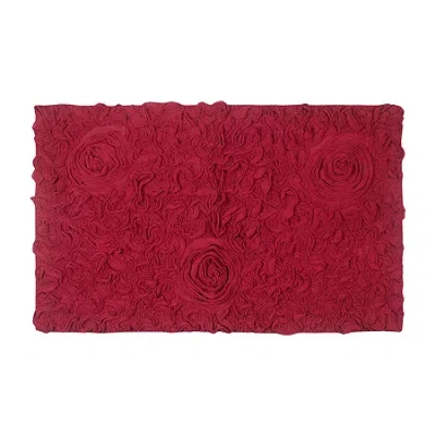 Home Weavers Inc Bellflower Quick Dry 24x40 Inch Bath Rug In Red