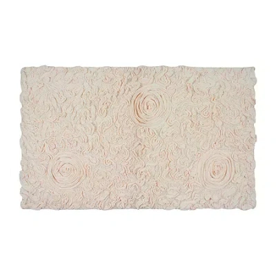 Home Weavers Inc Bellflower Quick Dry 24x40 Inch Bath Rug In White