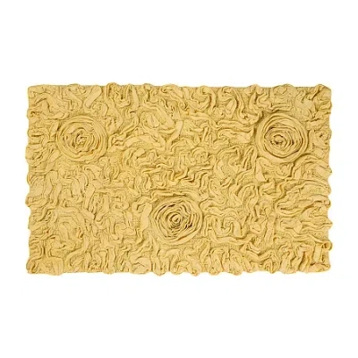 Home Weavers Inc Bellflower Quick Dry 24x40 Inch Bath Rug In Yellow