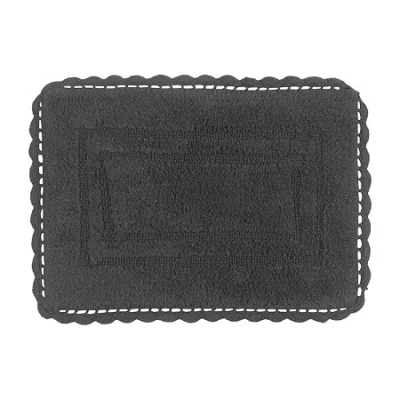 Home Weavers Inc Casual Elegance Reversible 17x24 Inch Bath Rug In Gray