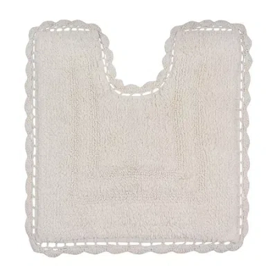 Home Weavers Inc Casual Elegance Reversible 20x20 Inch Bath Rug In White