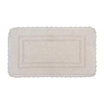 Home Weavers Inc Casual Elegance Reversible 21x34 Inch Bath Rug In White