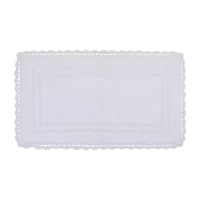 Home Weavers Inc Casual Elegance Reversible 24x40 Inch Bath Rug In White