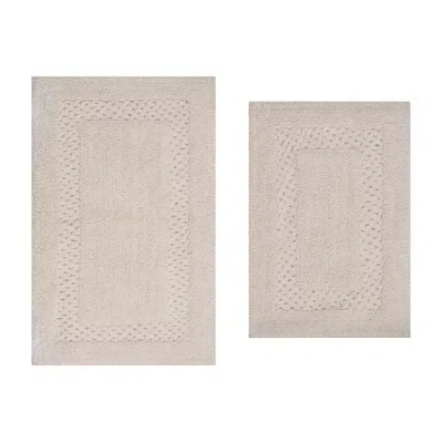 Home Weavers Inc Classy 2-pc. Quick Dry Bath Rug Set In White