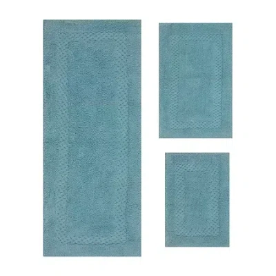 Home Weavers Inc Classy 3-pc. Quick Dry Bath Rug Set In Blue