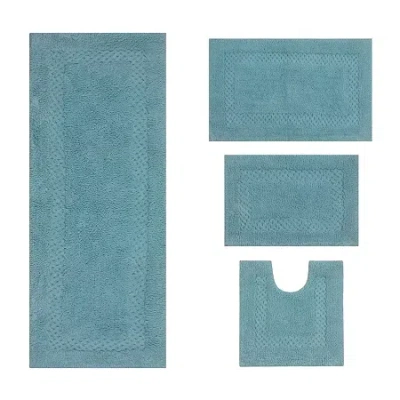 Home Weavers Inc Classy 4-pc. Quick Dry Bath Rug Set In Blue