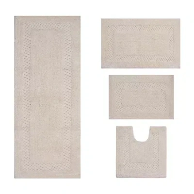 Home Weavers Inc Classy 4-pc. Quick Dry Bath Rug Set In White
