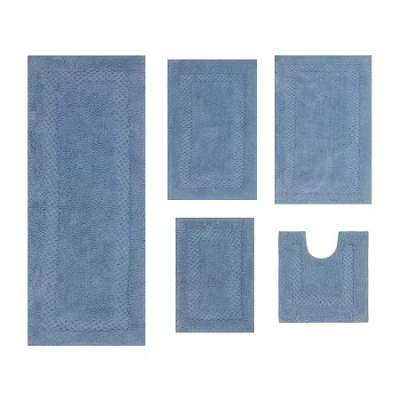 Home Weavers Inc Classy 5-pc. Quick Dry Bath Rug Set In Blue