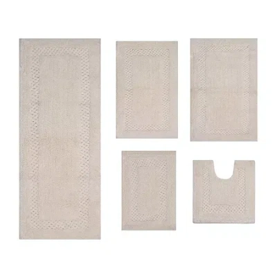 Home Weavers Inc Classy 5-pc. Quick Dry Bath Rug Set In White