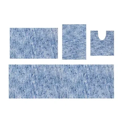Home Weavers Inc Cloud Comfort Bath Rug 4 Pc 17212022 Rug In Blue