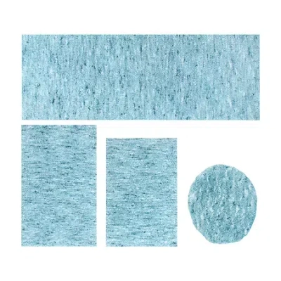 Home Weavers Inc Cloud Comfort Bath Rug 4 Pc 18172122 Rug In Blue