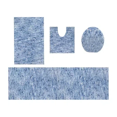 Home Weavers Inc Cloud Comfort Bath Rug 4 Pc 18202122 Rug In Blue