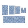 Home Weavers Inc Cloud Comfort Bath Rug 5 Pc Rug In Blue