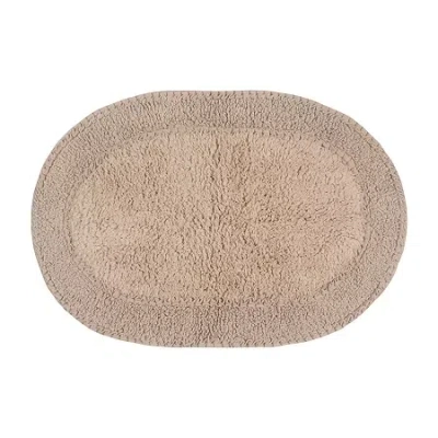 Home Weavers Inc Double Ruffle 17x24 Inch Quick Dry Bath Rug In Sand