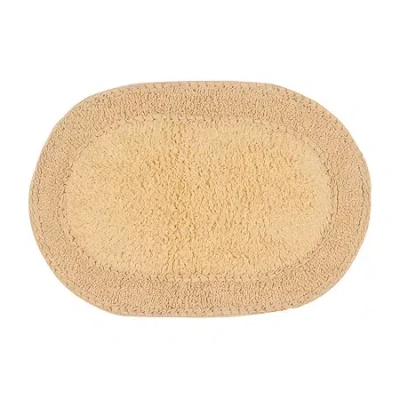 Home Weavers Inc Double Ruffle 17x24 Inch Quick Dry Bath Rug In Yellow